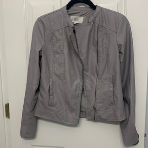 Jack XS Light Gray bomber moto jacket